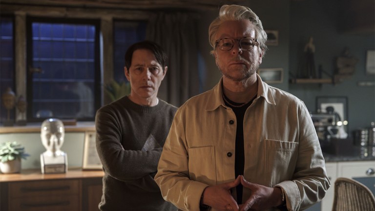 Reece Shearsmith and Steve Pemberton as Drew and Blake in Inside No. 9 episode "The Trolley Problem"