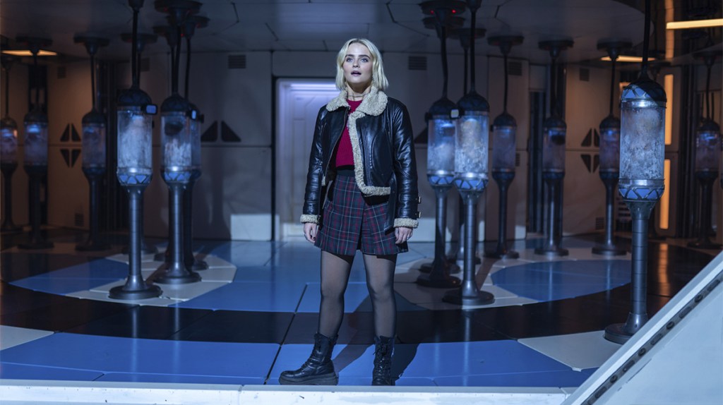 Millie Gibson as Ruby Sunday in a spaceship in Doctor Who episode &ldquo;Space Babies&rdquo;