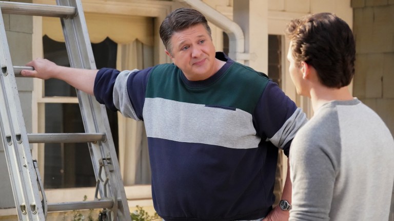 “A New Home and a Traditional Texas Torture” - George Sr. gets an exciting job offer, and Sheldon prepares for his move to California, on YOUNG SHELDON, Thursday, May 9 (8:31-9:01 PM, ET/PT) on the CBS Television Network, and streaming on Paramount+ (live and on-demand for Paramount+ with SHOWTIME subscribers, or on-demand for Paramount+ Essential subscribers the day after the episode airs)*. Pictured (L-R): Lance Barber as George Sr. and Montana Jordan as Georgie