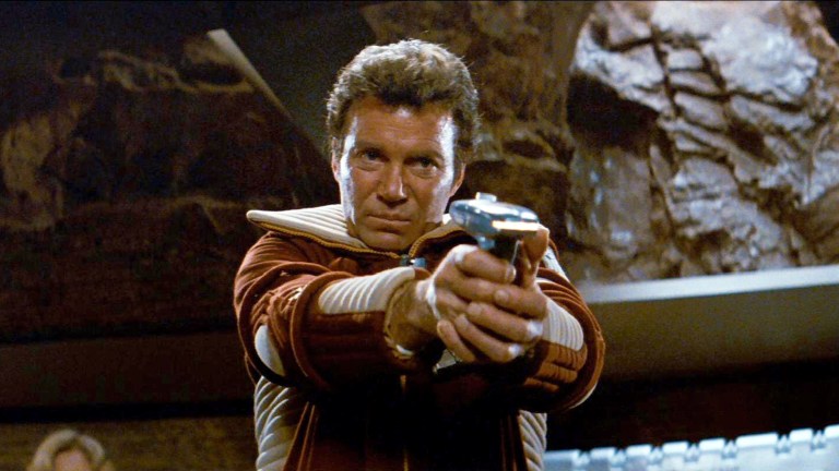 William Shatner as Captain Kirk in Star Trek: The Wrath of Khan