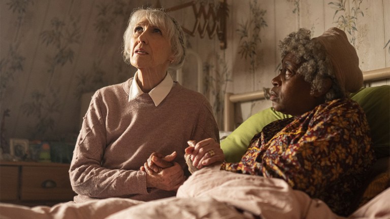 Anita Dobson and Angela Wynter as Mrs Flood and Cherry Sunday in Doctor Who