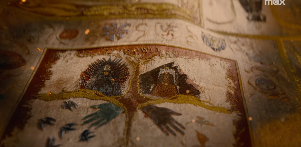 House of the Dragon Season 2 Opening Rhaenyra and Aegon Tapestry