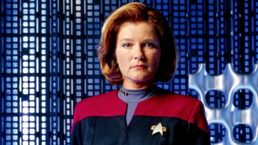 Kate Mulgrew as Captain Janeway in Star Trek Voyager