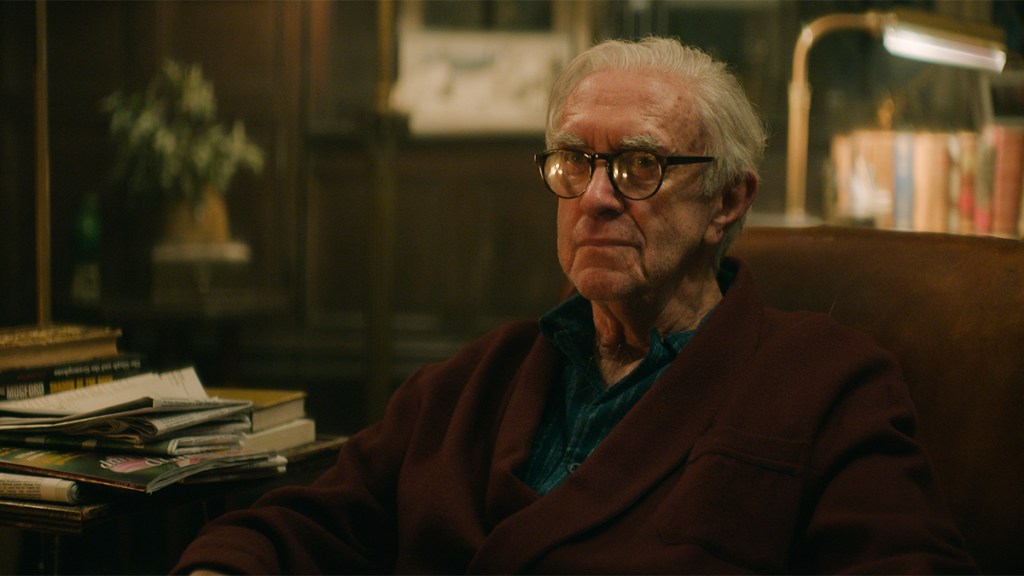 Jonathan Pryce in pyjamas and a dressing gown as David Cartwright in Slow Horses season 3