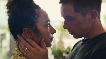 Aurora Perrineau as Riddy and Killian Scott as Orpheus in KAOS on Netflix