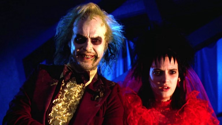 Michael Keaton and Winona Ryder in Beetlejuice