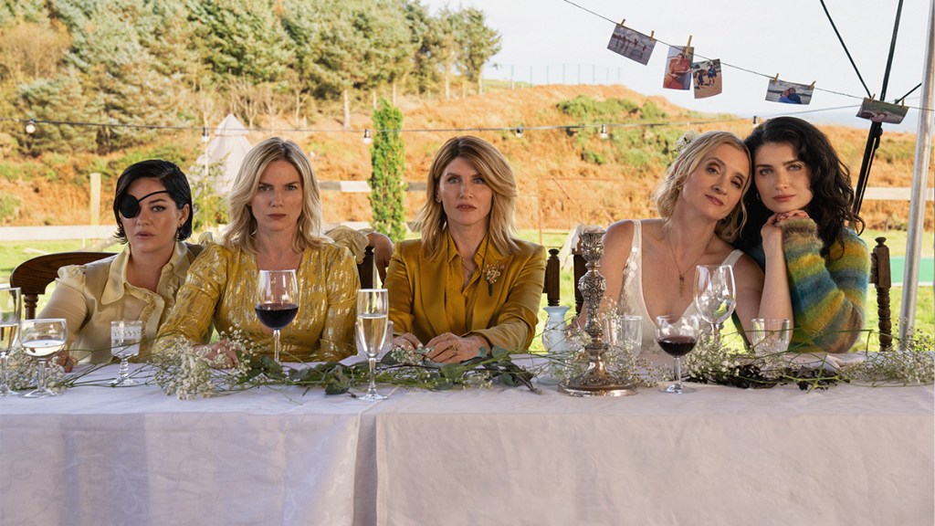 The cast of Apple TV+&rsquo;s Bad Sisters in formalwear at Grace&rsquo;s wedding for season 2