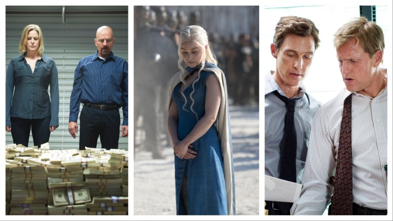 Screenshots from Breaking Bad, Game of Thrones, and True Detective season 1.