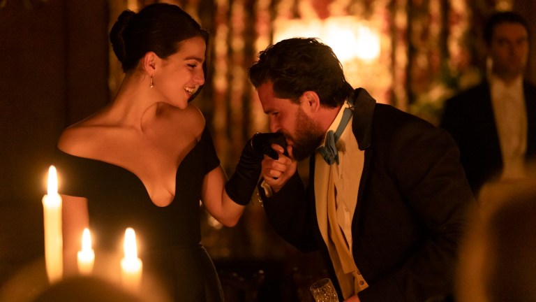 Marisa Abela and Kit Harington on Industry season 3. Photo : Copyright © Simon Ridgway 2023 - www.simonridgway.com - pictures@simonridgway.com - 07973 442527 | Caption : 25.08.23 - Industry 3, Block 4 Day 93.