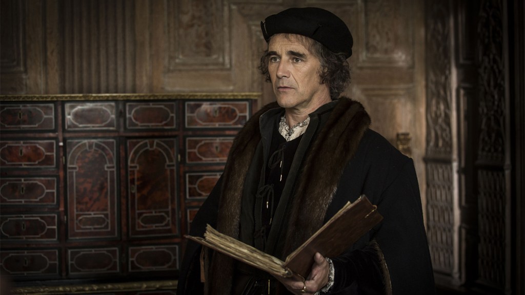 Mark Rylance in Tudor costume as Cromwell in the BBC&rsquo;s adaptation of Wolf Hall: The Mirror and the Light