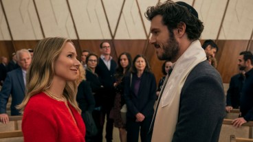 Nobody Wants This. (L to R) Kristen Bell as Joanne, Adam Brody as Noah in episode 102 of Nobody Wants This.