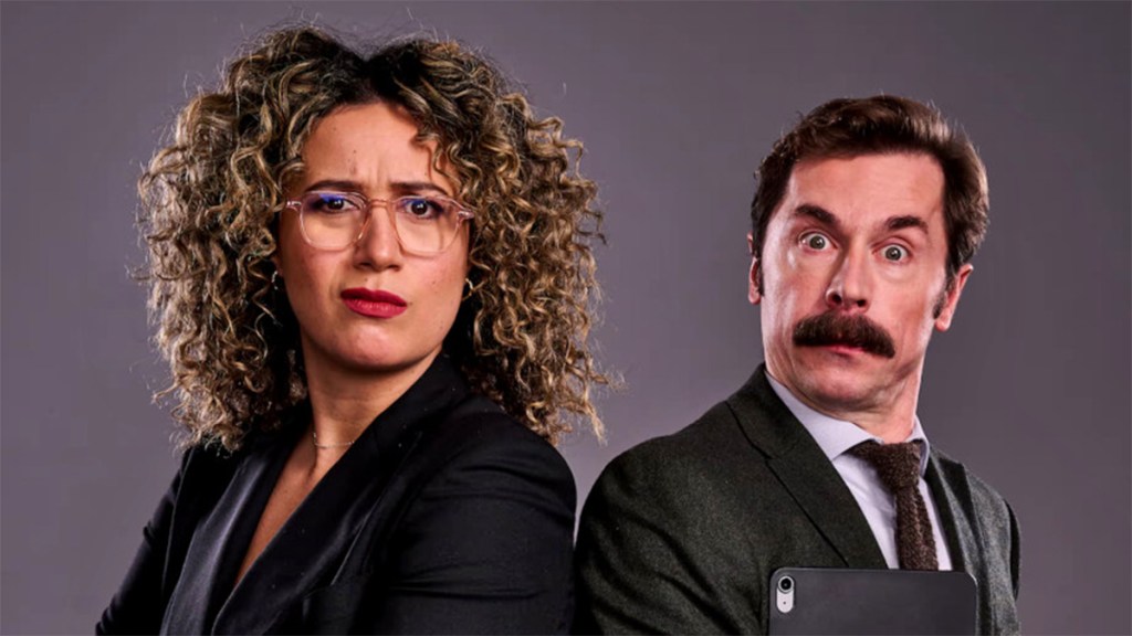 Rose Matafeo and Mike Wozniak presenting Junior Taskmaster on Channel 4