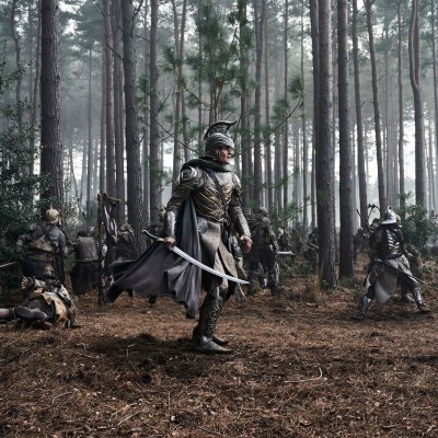 Robert Aramayo as Elrond in The Lord of the Rings: The Rings of Power season 2 episode 7.