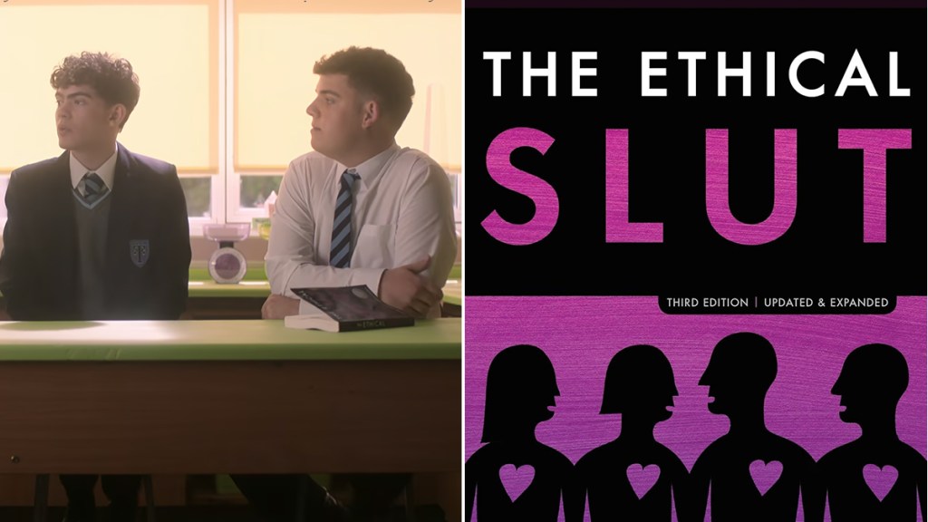 Isaac and Charlie in Heartstopper season 3 in class