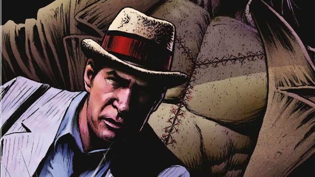 Kolchak Meets Frankenstein comic book cover detail - Monstrous Books