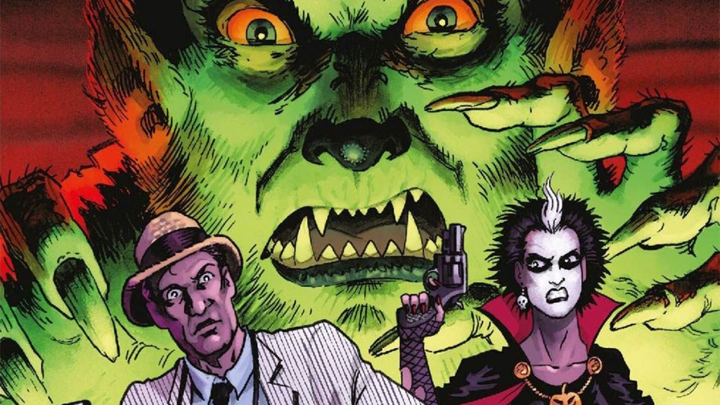 Kolchak Meets the Werewolf &amp; Count Crowley comic cover detail - Monstrous Books