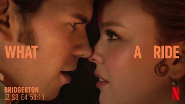 Netflix Moments promotional image featuring Colin Bridgerton (Luke Newton) and Penelope Featherington (Nicola Coughlan) season 3