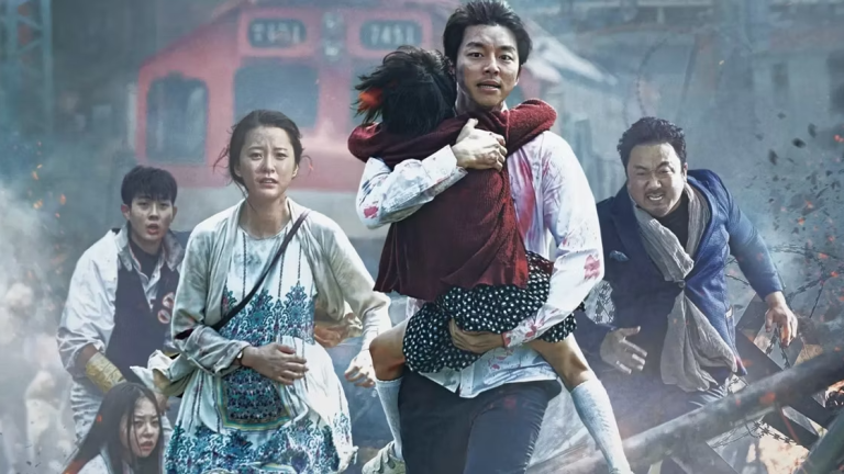 Train to Busan, man runs with girl in his arms