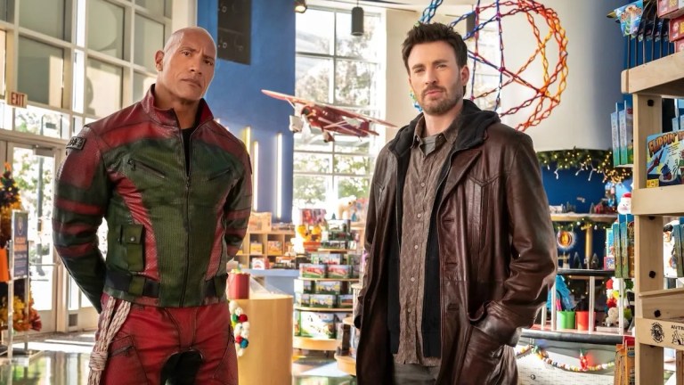Dwayne Johnson and Chris Evans in Red One