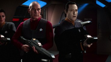 Picard and Data in Star Trek First contact