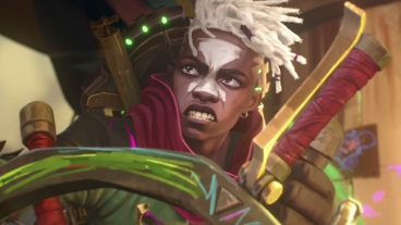 Ekko steering Jinx's airship in Arcane season 2