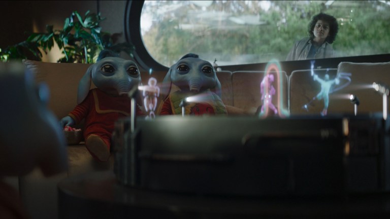 Neel’s siblings and Wim (Rav Cabot Conyers) in Lucasfilm’s STAR WARS: SKELETON CREW
