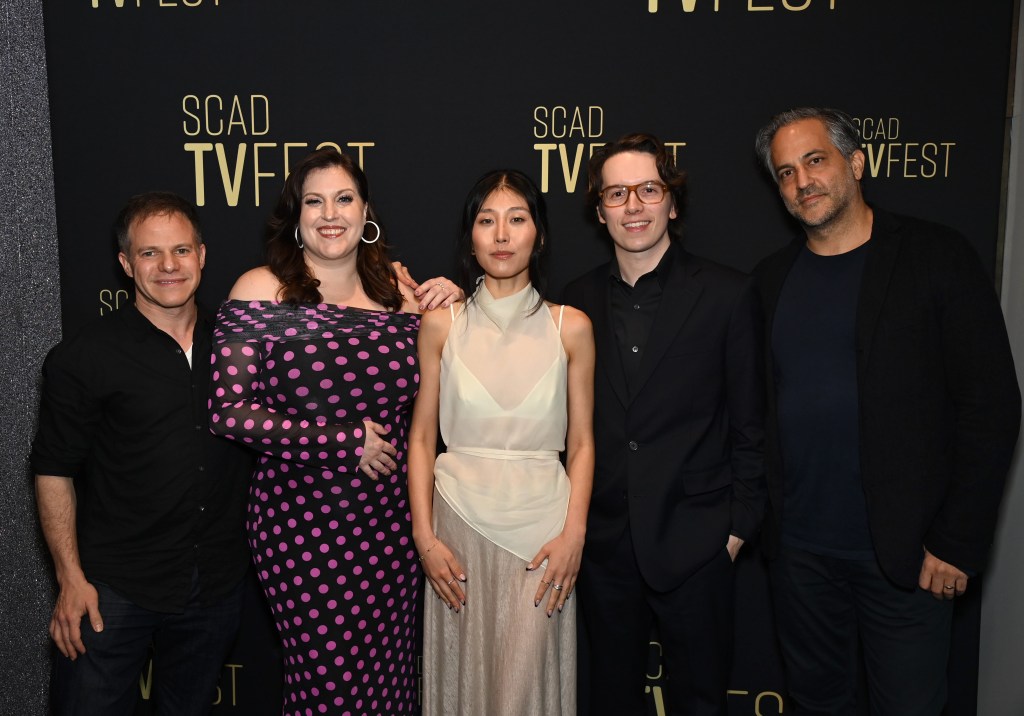ATLANTA, GEORGIA - FEBRUARY 05: (L-R) Justin Spitzer, Allison Tolman, Kahyun Kim, Mekki Leeper and Eric Ledgin attend &ldquo;St. Denis Medical&rdquo; And Award Presentation (Breakthrough Cast Award) during the 13th SCAD TVfest on February 05, 2025 in Atlanta, Georgia.  (Photo by Bryan Bedder/Getty Images)