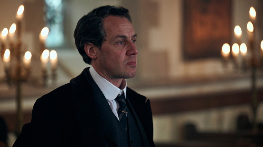 Dustin Demri-Burns wearing a dark suit in BBC One&rsquo;s Dope Girls
