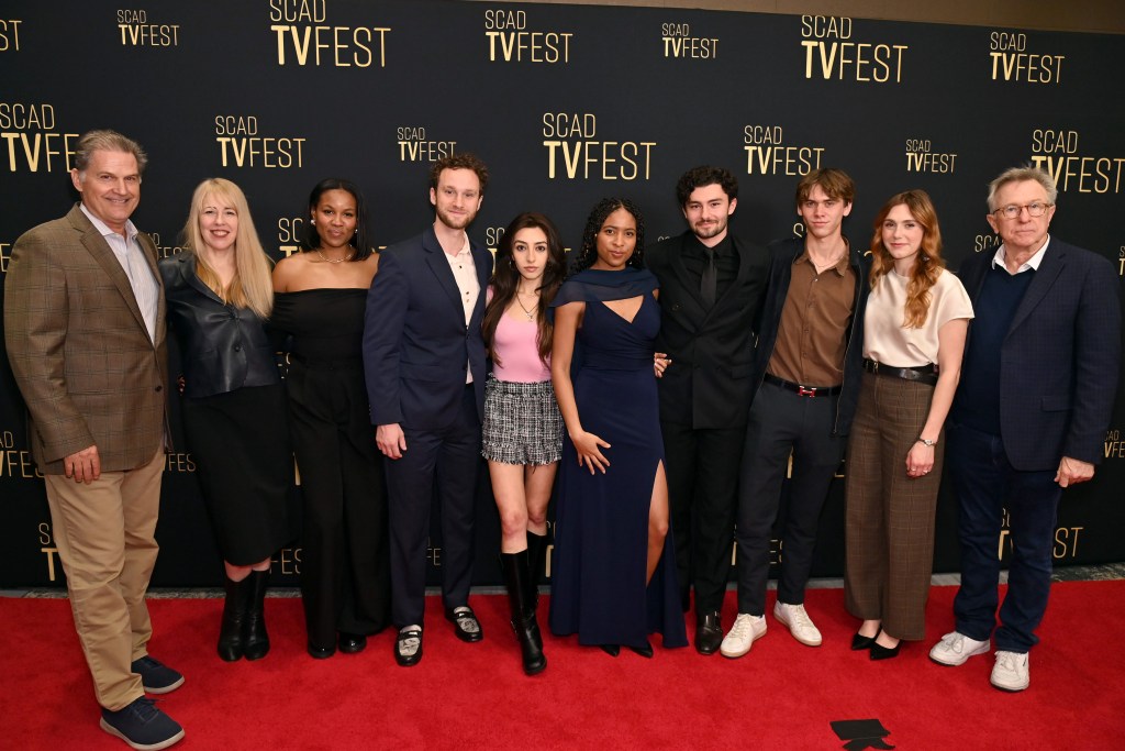 ATLANTA, GEORGIA - FEBRUARY 07: (L-R) D. W. Moffett, Andra Reeve-Rabb, Samiya Allen-Graham, Ian Whitt, Erica Muradi, Aria Brown, Drake Aasen, Kane Innis, Jocelyn Shelfo and Mark Tymchyshyn attend SCAD Presents: &lsquo;Lodged&rsquo; during the 13th SCAD TVfest on February 07, 2025 in Atlanta, Georgia. (Photo by Bryan Bedder/Getty Images)