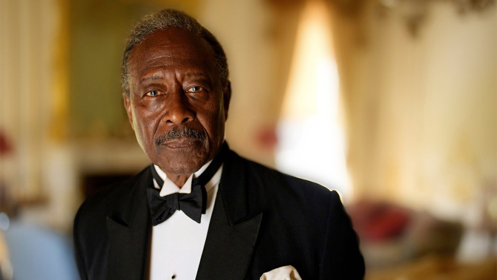 Clarke Peters in a dinner jacket and bow tie