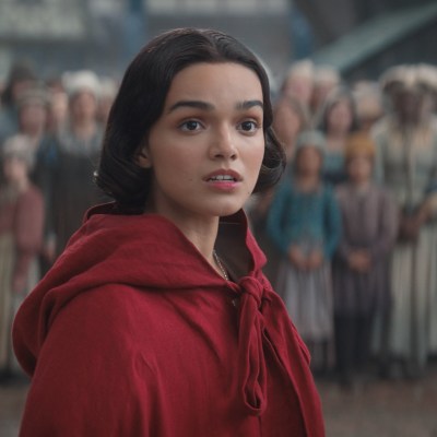 Rachel Zegler as Snow White in red