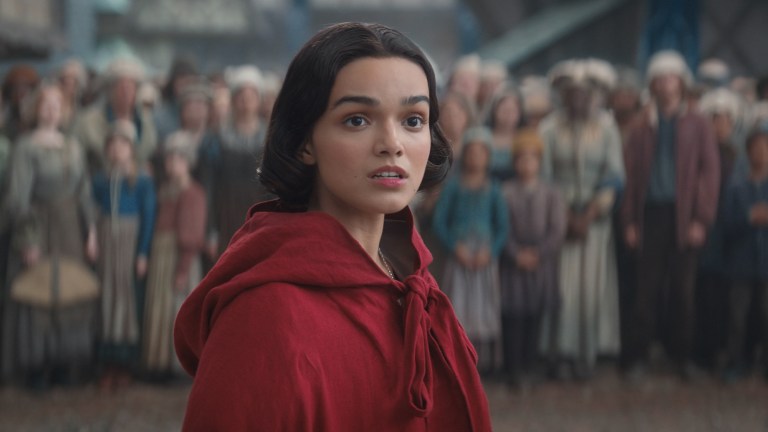 Rachel Zegler as Snow White in red