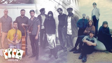 Composite image of bands and artists performing at SXSW 2025