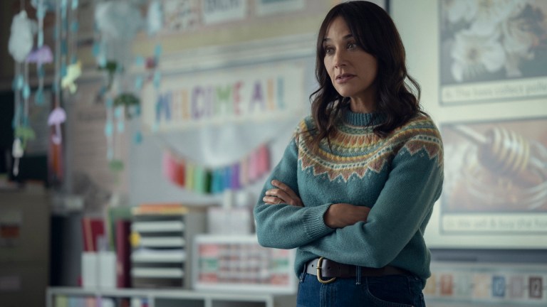 Rashida Jones as Amanda in the Black Mirror season 7 episode "Common People."