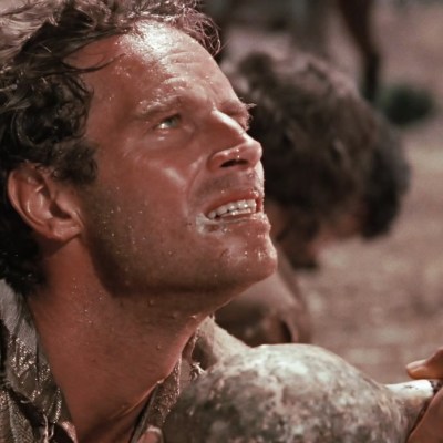 Charlton Heston and Jesus in Ben-Hur