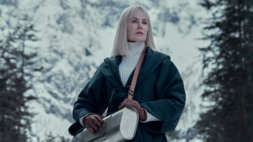 Masha Dmitrichenko (Nicole Kidman) stands in the snowy Austrian Alps in Hulu's Nine Perfect Strangers