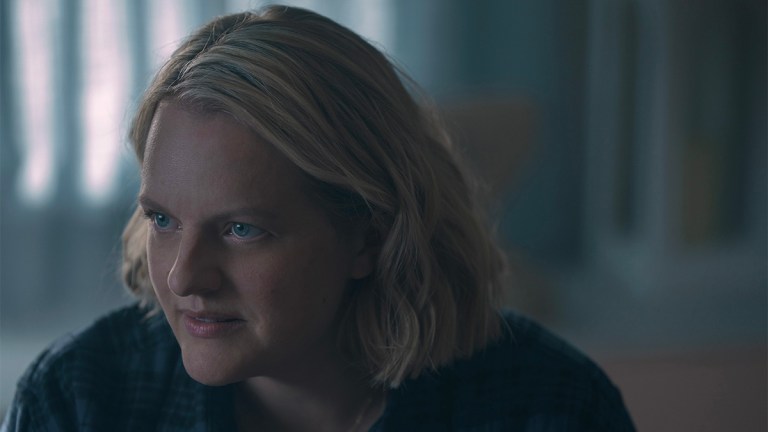 Elisabeth Moss with short blonde hair in The Handmaid's Tale season 6 episode 6