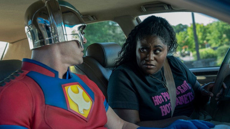 John Cena and Danielle Brooks in Peacemaker season 2.