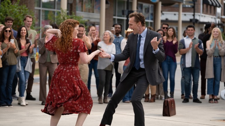 Tom Hiddleston and Annalise Basso in The Life of Chuck