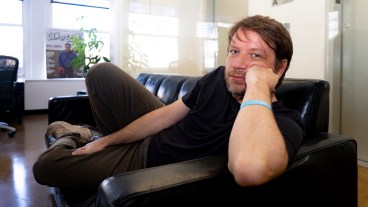 Gareth Edwards at Den of Geek office