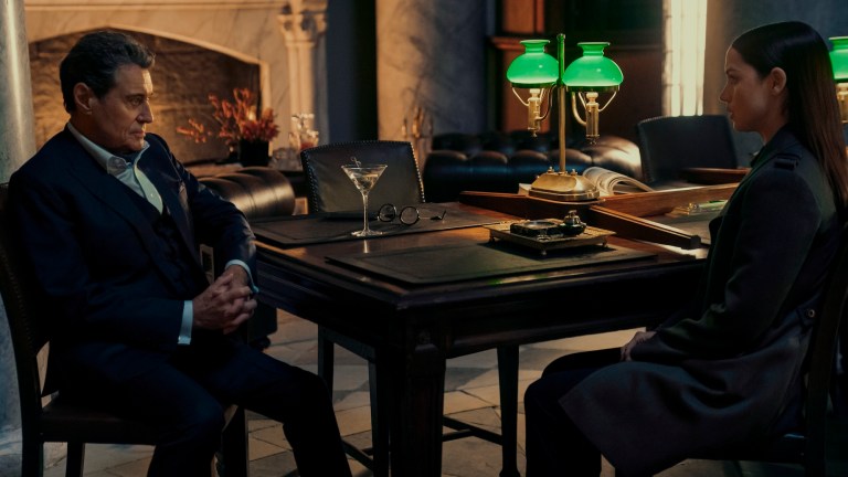 Ian McShane and Ana De Armas in Ballerina