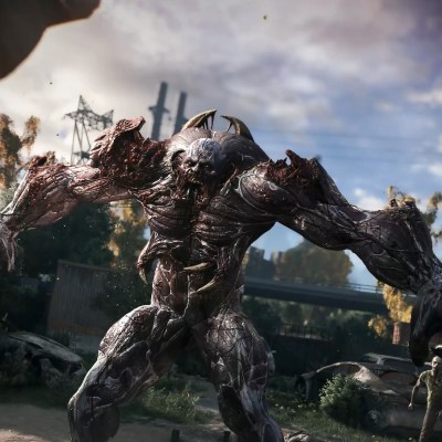 Screenshot featuring a roided up zombie from Dying Light: The Beast.