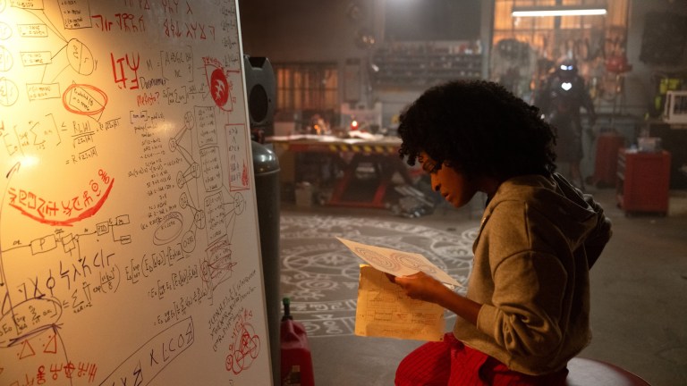 Ironheart/Riri Williams (Dominique Thorne) in Marvel Television's IRONHEART, exclusively on Disney+. Photo by Jalen Marlowe. © 2025 MARVEL. All Rights Reserved.
