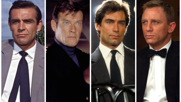 Sean Connery, Roger Moore, Timothy Dalton, Daniel Craig as 007