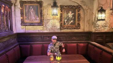 Aaron Sagers at The Beak and Barrel Bar in Disney World.