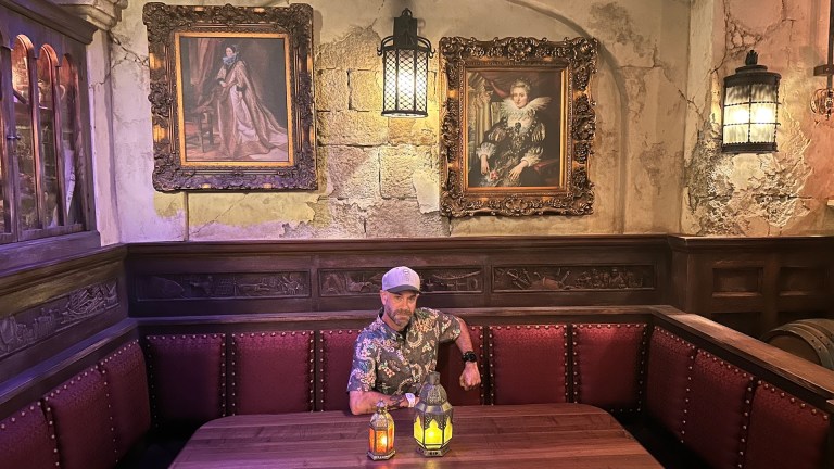 Aaron Sagers at The Beak and Barrel Bar in Disney World.