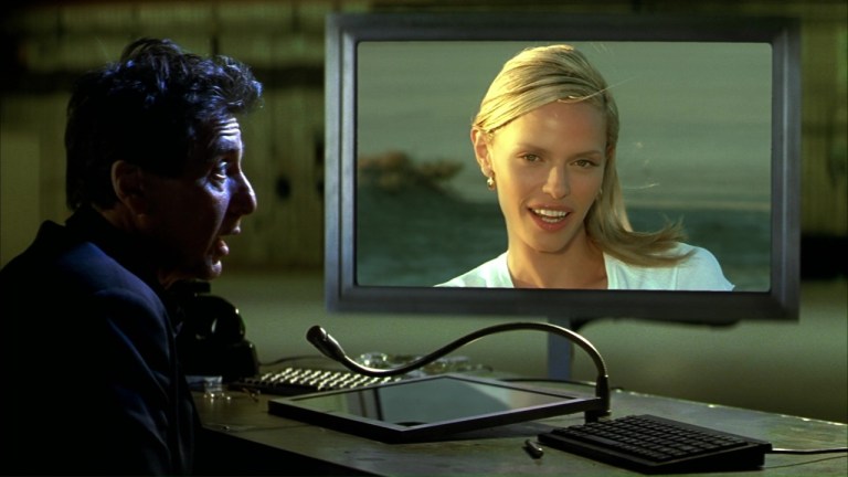 Al Pacino and Rachel Roberts in S1m0ne