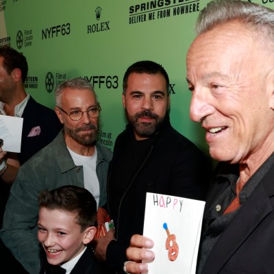 NEW YORK, NEW YORK - SEPTEMBER 28: (L-R) Matthew Anthony Pellicano Jr. and Bruce Springsteen attend the New York Film Festival Spotlight Gala at Alice Tully Hall on September 28, 2025 in New York, New York. (Photo by Kevin Mazur/Getty Images for 20th Century Studios)
