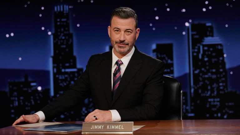 JIMMY KIMMEL LIVE! – “Jimmy Kimmel Live!” airs every weeknight at 11:35 p.m. ET and features a diverse lineup of guests that include celebrities, athletes, musical acts, comedians and human interest subjects, along with comedy bits and a house band. The guests for Tuesday, September 23 included Glen Powell (“Chad Powers”), and musical guest Sarah McLachlan. (Disney/Randy Holmes) JIMMY KIMMEL