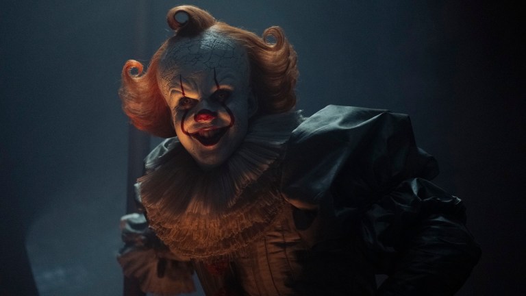 Bill Skarsgard as Pennywise on It: Welcome to Derry.
